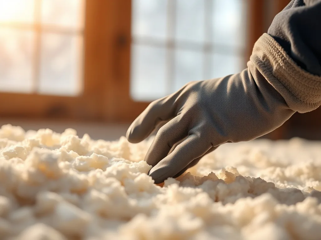 Close-up of cured spray foam insulation texture
